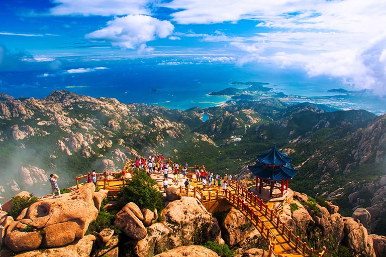 Mount Laoshan and the Yellow Sea coastline near Qingdao