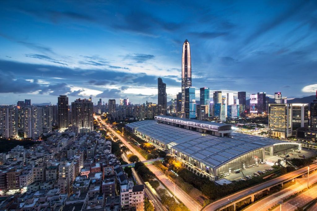 The Shenzhen skyline, one of China's main manufacturing and technology hubs